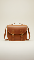 Leather Crossbody Satchel with Adjustable Strap