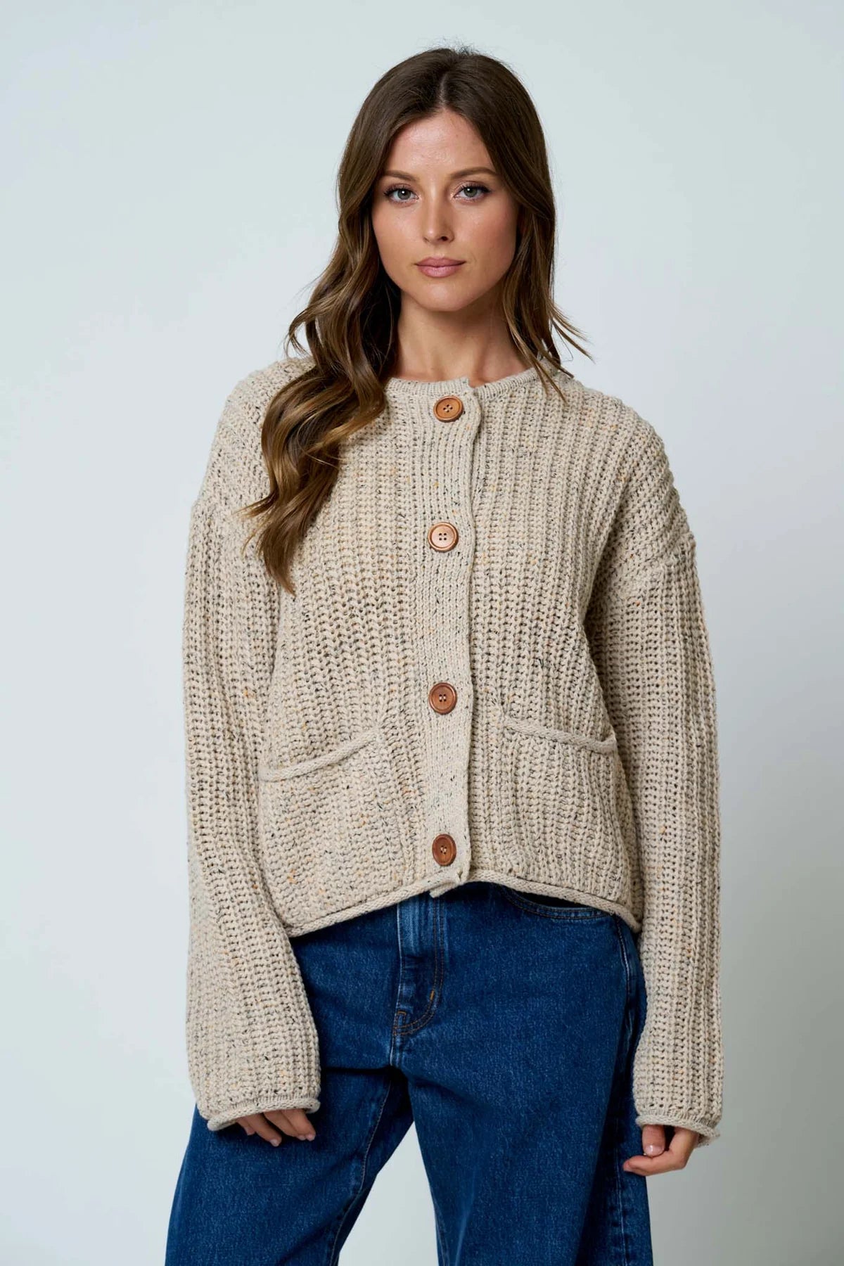 MARLED CHUNKY KNIT CARDIGAN